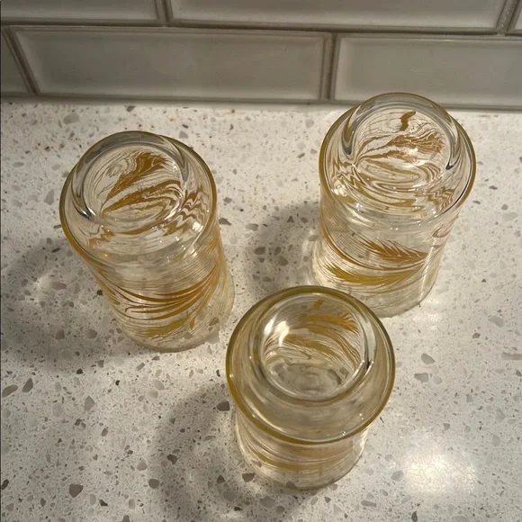 VINTAGE LIBBEY GOLDEN HARVEST WHEAT Set of 3 Juice Glasses - Picture 3 of 3